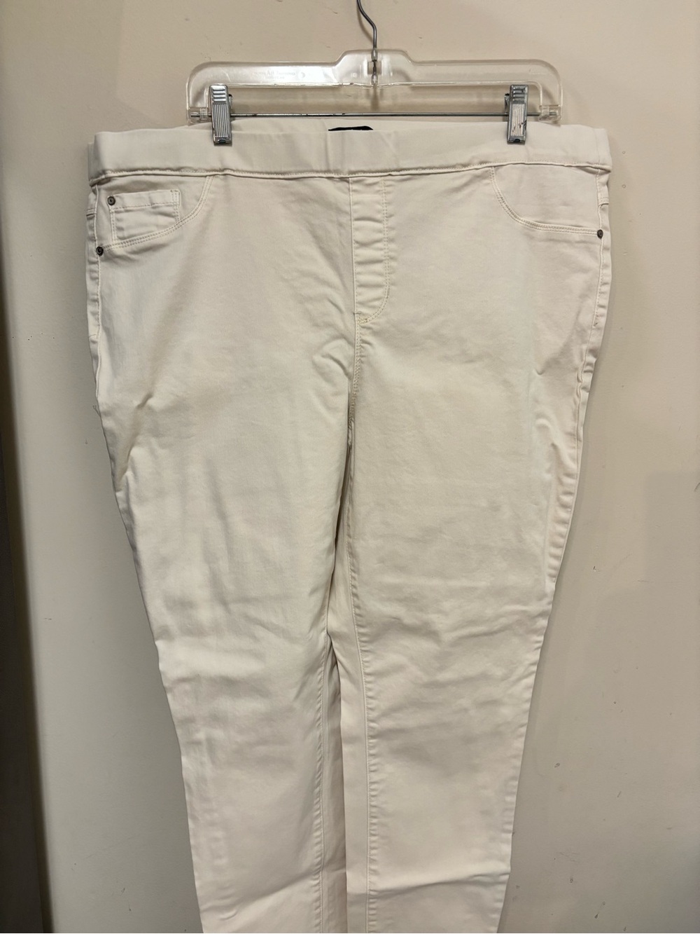 Cream Stretch Slim Jeans
